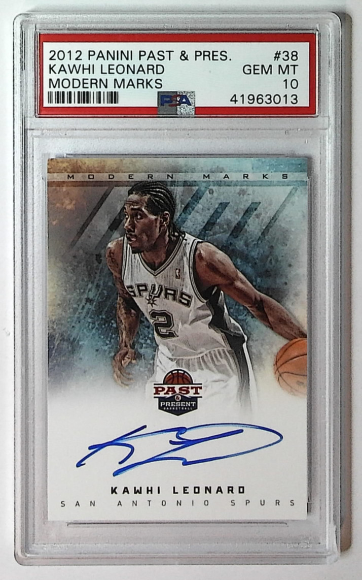 Kawhi Leonard 2012-13 Panini Past & Present RC Rookie On Card Auto PSA 10 POP 1