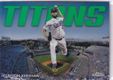CLAYTON KERSHAW /99 TOPPS CHROME TITANS GREEN LOS ANGELES DODGERS #CT-1 2023 23