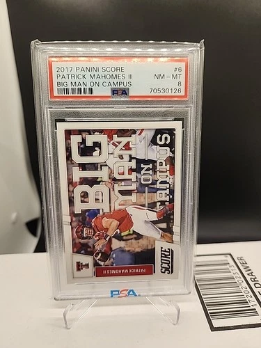 2017 Score Big Man On Campus Patrick Mahomes Rc #6 PSA 8 70530126