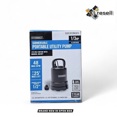 Everbilt 1/3 HP Submersible Aluminum Utility Pump EB91430