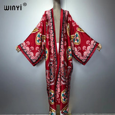 Women'S Boho Kimono Kaftan Beachwear Cardigan Sexy Evening Dress Dubai Luxury Co