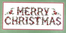 Dimensions Ribbon Embroidery Kit "Merry Christmas" NIP Vintage