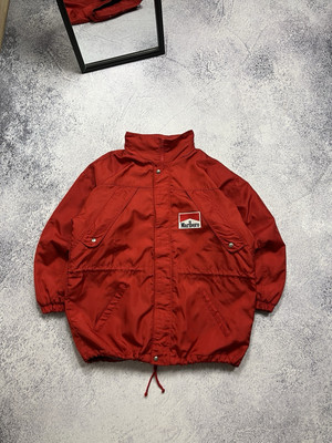 90s Marlboro MA-1ジャケット アメカジ 短丈 Vintage 90s Racing Marlboro Cigarettes Parka Warm Jacket Men's