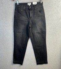 NWT Sonoma Goods For Life Jeans Size 10 Mid Rise Slim Ankle Black Wash Stretch