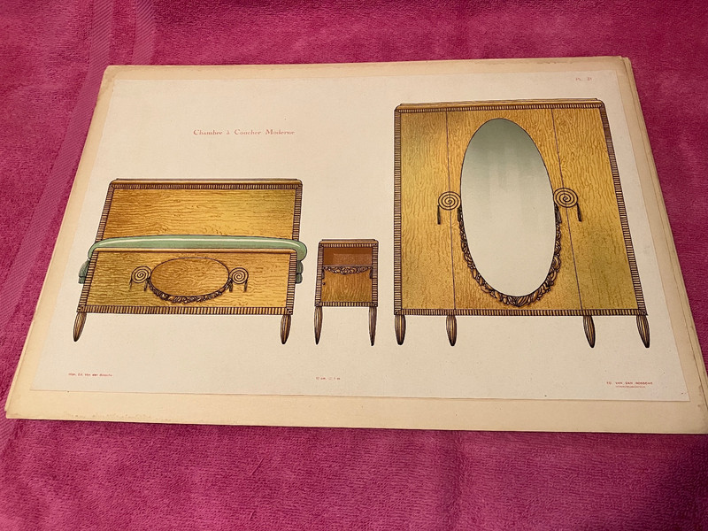 VAN DEN BOSSCHE 1930s salesman furniture prints  French.  11 designs, large size