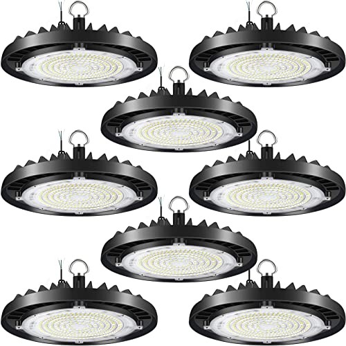 Светодиодные светильники CINOTON High Bay мощностью 150 Вт с самостоятельным подключением, 21000 лм [экранное меню 600 Вт] ETL 8 шт.