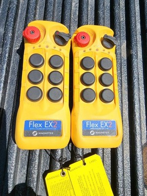 TWO (2) MAGNETEK FLEX 6EX2 RADIO REMOTE SPARE TRANSMITTERS - NEW, OPEN BOX