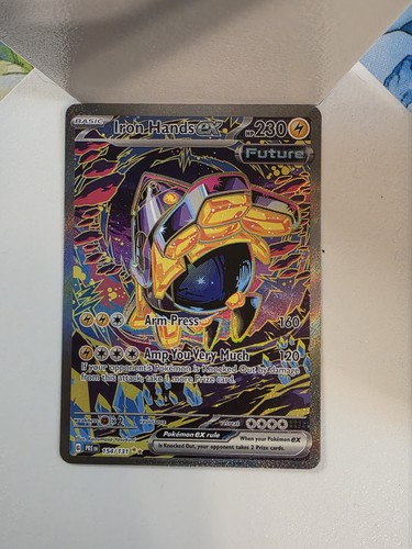 Pokemon Iron Hands ex 154/131 Prismatic Evolutions Special Illustration Rare NM