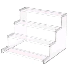 Lifewit 4 Tier Clear Display Risers Stand Organizers for Figures, 12 inch