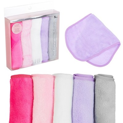 5pc Microfiber Makeup Cloth Set   Machine Washable & Reusable | Non-Eco-Frien...