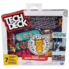 Tech Deck Meow Power Pack Skateboards Cat Mariah Duran 7 Complete Boards Sticker