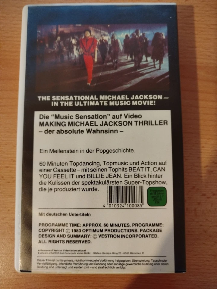 MICHAEL JACKSON'S THRILLER VHS - Bild 2 von 3