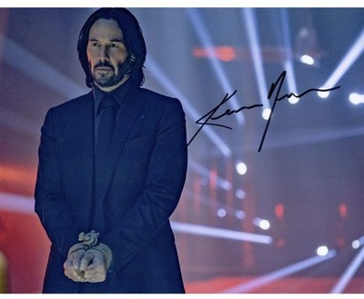 10''x8 signiert, Foto von Keanu Reeves als John Wick mit Echtheitszertifikat
