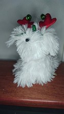 Dan Dee Spinning Animated White Dancing Christmas Dog Puppy Jingle Bells