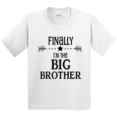 Inktastic Finally I'm The Big Brother Youth T-Shirt Siblings Sister Family Fun