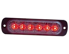 Buyers Products 8892106 4.5" Horizontal Dual Color LED Strobe Light, Amber/Red