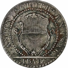 [#1307814] Swiss Cantons, Solthurn, 1 Batz, 1826, Billon, VF
