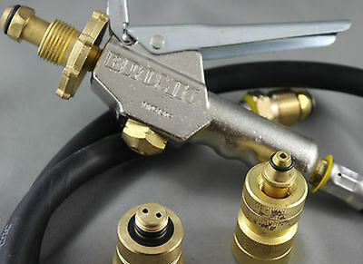 Genuine LPG Gas Bottle Filler Gun & Hose Kit with Primus and Companion Adapters