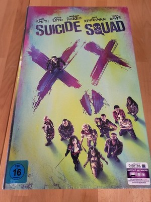 Suicide Squad-Limited-Digibook & Deadshot Figur-Extended Cut -3-Blu-ray-NEU-OVP