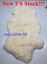 New in US 24" 39" Genuine Sheepskin Fluffy Fur Rug Soft Windward Natural Mat