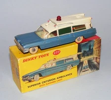 DINKY #277 PONTIAC SUPERIOR CRITERION AMBULANCE ORIGINAL VINTAGE 1960's BOXED