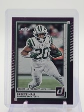 BREECE HALL 2025 DONRUSS PURPLE SEASON STAT LINE #292 /42 JETS Q7147