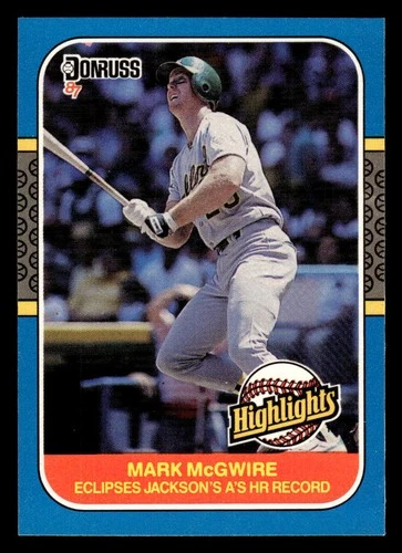 1987 DONRUSS HIGHLIGHTS MARK MCGWIRE 46 MINT BASEBALL OAKLAND ATHLETICS