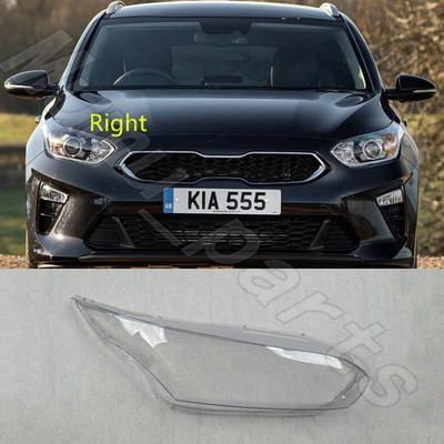 Right Front Headlight Lens Cover+ Lens Cover Fit For Kia Ceed 2019-2021