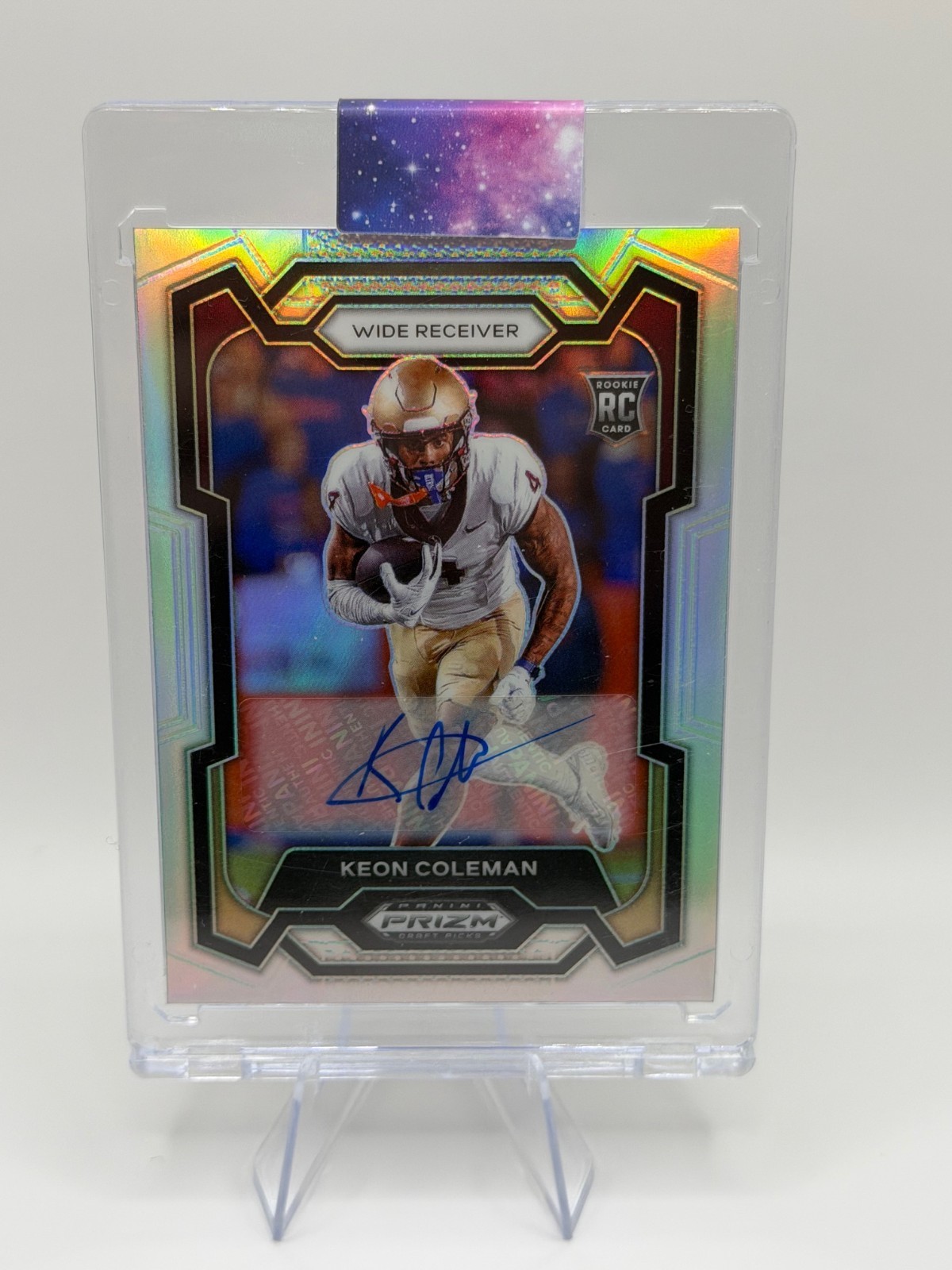 2024 Panini Prizm Draft Picks Keon Coleman Silver Prizm Auto RC
