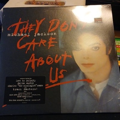 Michael Jackson They Don't Care About Us 12'' Vinyl Remix Single Cardboard Sleeve