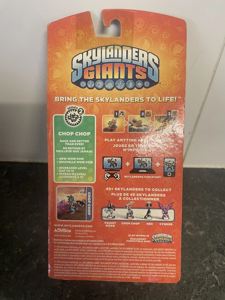 SKYLANDERS GIANTS [S2] Extremely Rare Metallic Blue Chop Chop (Boxed) - Image 4 of 4