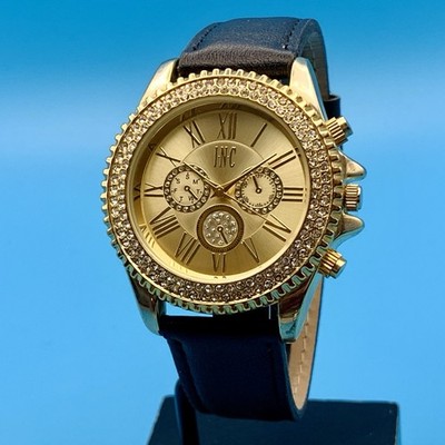 I N C IN011G Women s Dress Wristwatch Faux Subdials Crystal Bezel Works New Batt