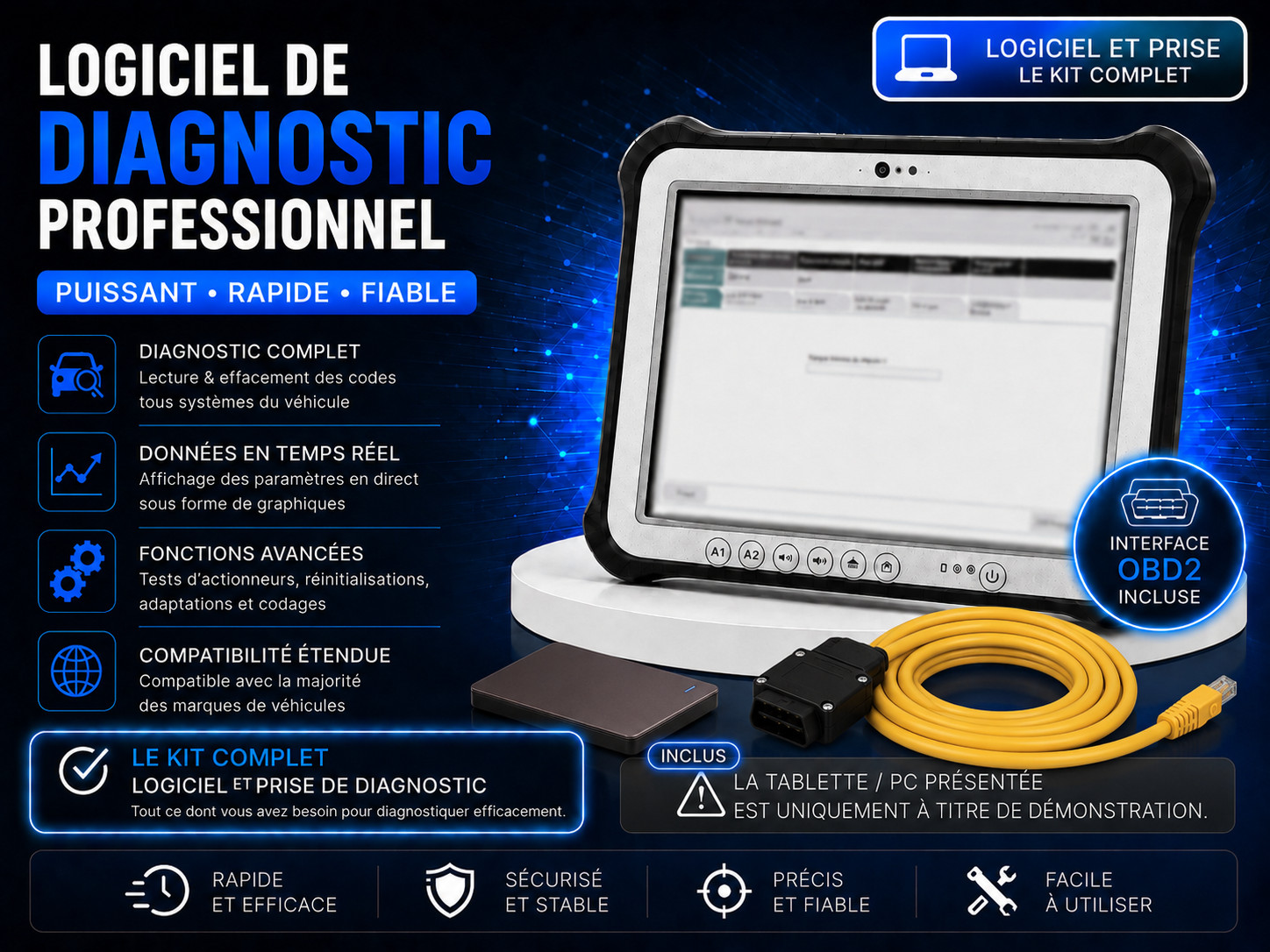 Outils de Diagnostics Ist+ D P 4.50 Avec Enet Dde interface de communication Ethernet pour voiture