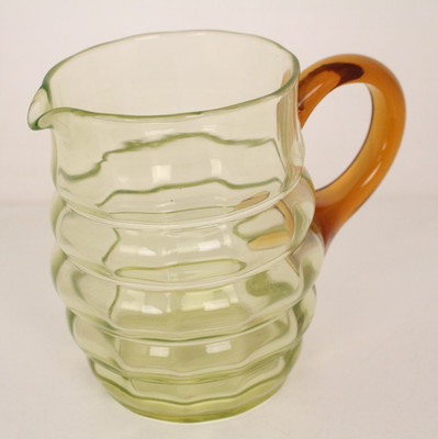 Uranglas Saftkrug Kanne Art Deco 20er 30er Jahre Andries Dirk? Desinger vintage