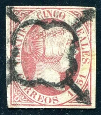 SPAIN 1851 9 used very BEAUTIFUL stamp signed BÜHLER(Z3905