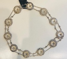 RARE ANTIQUE GORHAM STERLING SILVER ART NOUVEAU BELT FLOWERS NR