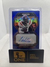 2022 Prizm Draft - Blue Auto #94/149 - Jermaine Waller - Virginia Tech 