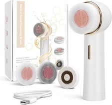 Bidirectional Rotation Facial Cleansing Brush for Women,Rechargeable Waterproof