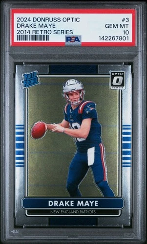 2024 Panini Donruss Optic - 2014 Retro Series Drake Maye #3 (RC) PSA 10