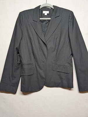 Ann Taylor LOFT Women's Black Single-Breasted Blazer Size 14 Lined