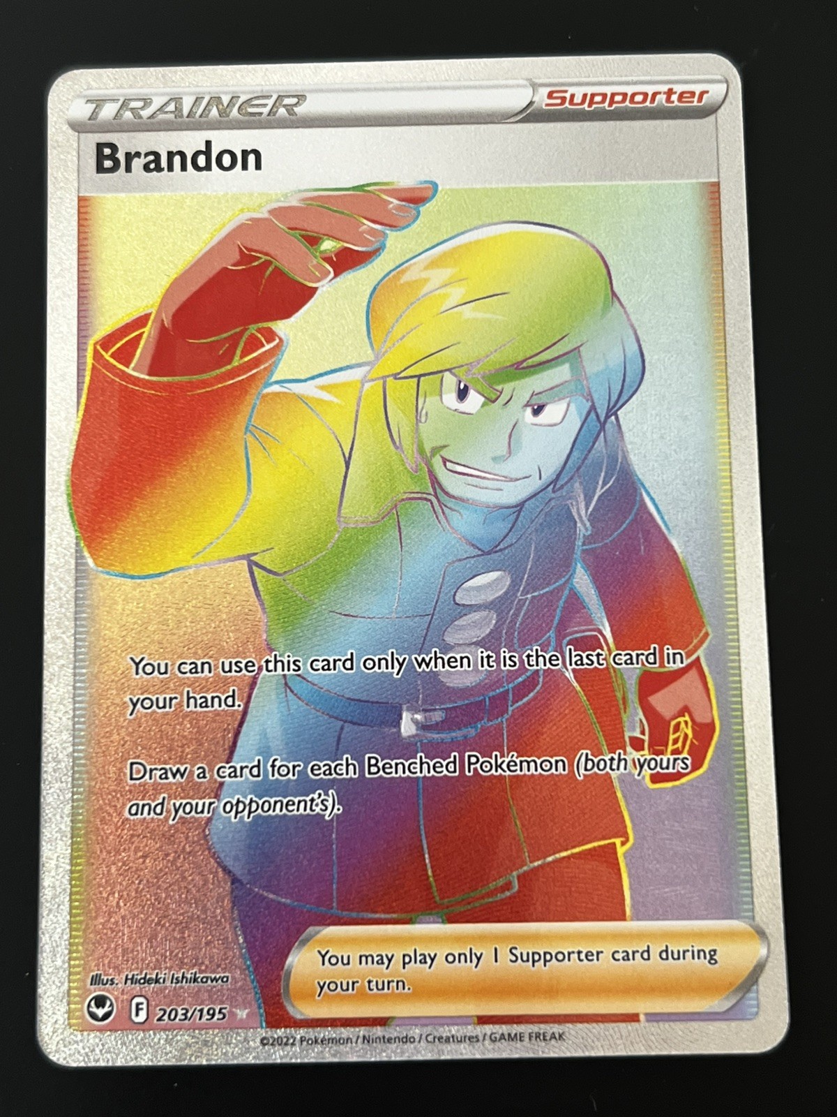 Brandon (Secret) 203/195 Swsh12: Sword & Shield - Silver Tempest Holo Rainbow