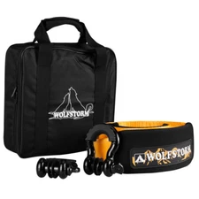 4''x30'+ 3/4'' Recovery Tow Strap Emergency Towing Rope D Ring Shackles Hooks