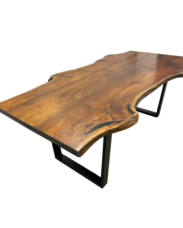 Live Edge English Oak Dining Table – by The Lorimer Workshop – 85” Custom Made - Image 4 of 4