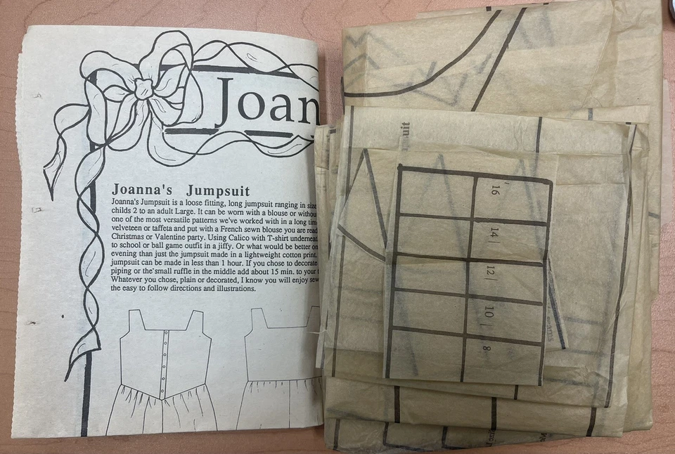 Martha Pullen Pattern Joanna Jumpsuit Child 2 to 16 Adult S M L Cut Vintage - Image 3 of 3