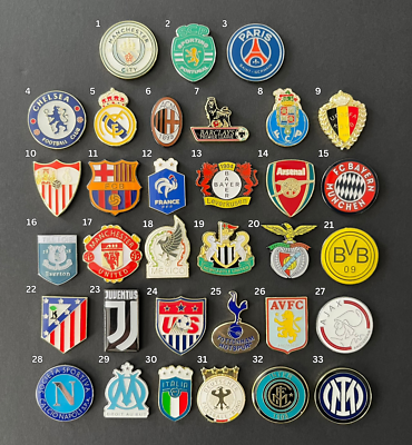 #ad #ad Soccer Enamel Pins Premier League Clubs European Football UEFA Logo Lapel Gift $4.97