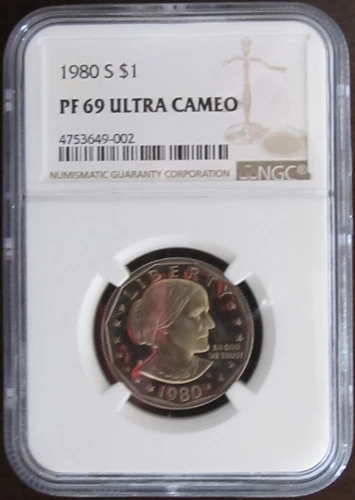 1980 S $1 Susan B. Anthony Proof Dollar, NGC PF69 Ultra Cameo (INB PR70)