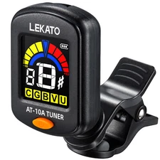LEKATO Clip On  Guitar Tuner Digital Rechargeable LCD Color Screen for Guitar 