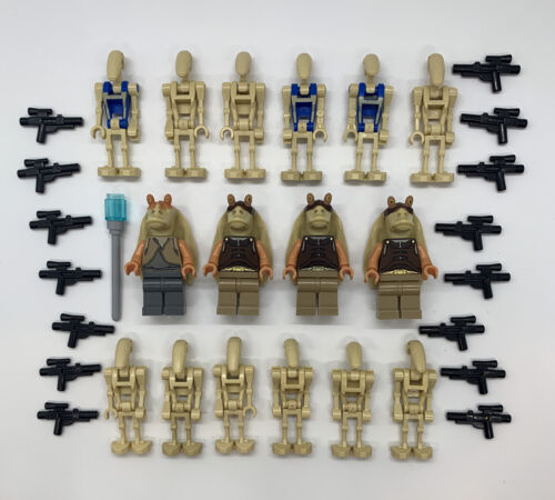 LEGO Star Wars Minifigure Lot Jar Jar Binks Gungan Warrior Battle Droids 7929 - Picture 1 of 1
