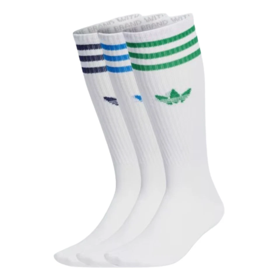 Adidas Unisex 3 Stripes Mens Women 3 Pairs Crew Socks Sports Gym Trainers - Image 3 of 4
