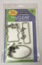 Hero Arts Three Floral Frames to/from labels Photopolymer Stamp Set